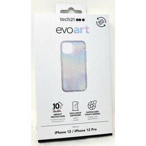 Tech21 Evo Art Case for Apple iPhone 12 / iPhone 12 Pro, Fingerprint